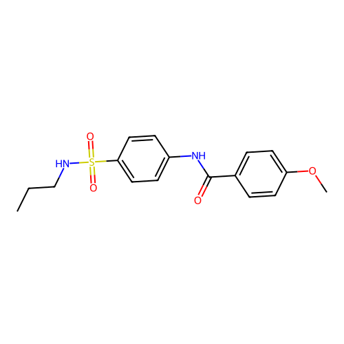 4-methoxy-N-[4-(propylsulfamoyl)phenyl]benzamide structure