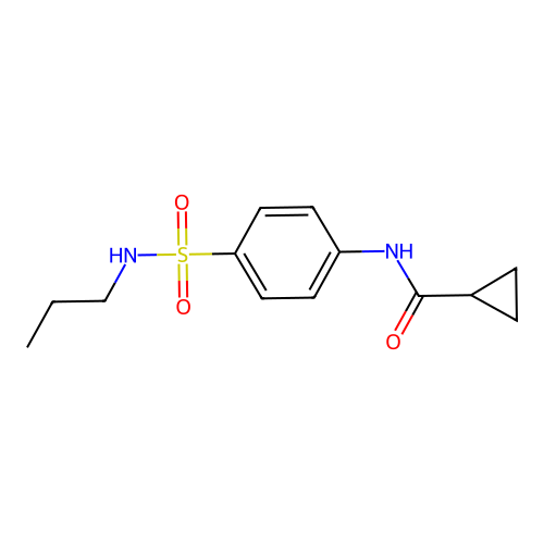 N-[4-(propylsulfamoyl)phenyl]cyclopropanecarboxamide structure