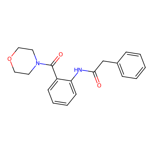 N-[2-(morpholine-4-carbonyl)phenyl]-2-phenylacetamide structure