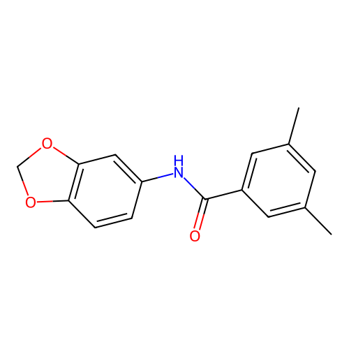 N-(1,3-benzodioxol-5-yl)-3,5-dimethylbenzamide structure