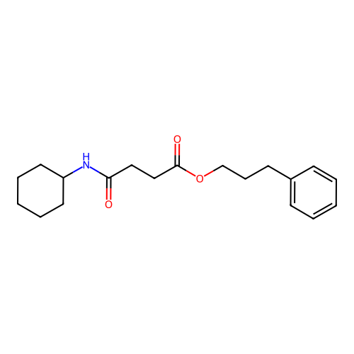 3-Phenylpropyl 4-(cyclohexylamino)-4-oxobutanoate structure