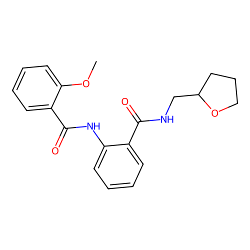 2-[(2-methoxybenzoyl)amino]-N-(oxolan-2-ylmethyl)benzamide structure