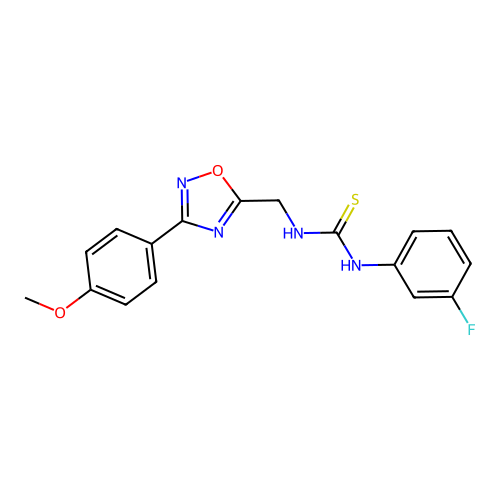 1-(3-Fluorophenyl)-3-((3-(4-methoxyphenyl)-1,2,4-oxadiazol-5-yl)methyl)thiourea structure