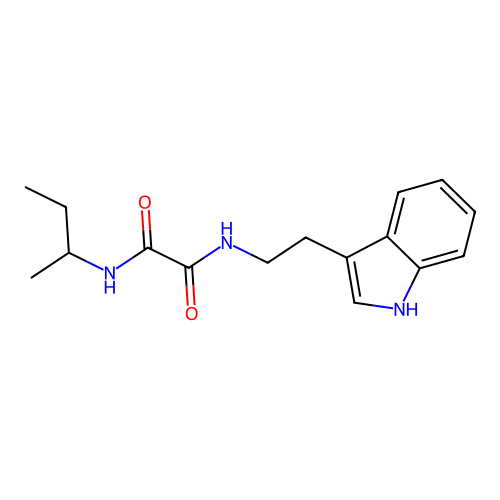 N-(butan-2-yl)-N'-[2-(1H-indol-3-yl)ethyl]ethanediamide structure