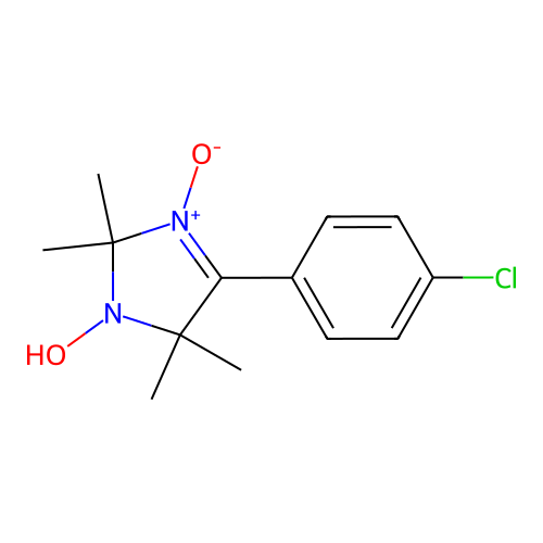 5-(4-Chlorophenyl)-3-hydroxy-2,2,4,4-tetramethyl-1-oxidoimidazol-1-ium structure