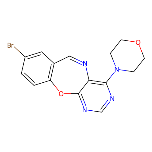 8-Bromo-4-morpholinobenzo[f]pyrimido[4,5-b][1,4]oxazepine structure