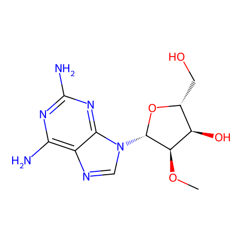 2-Amino-2'-O-methyladenosine structure
