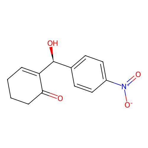 (S)-2-(Hydroxy(4-nitrophenyl)methyl)cyclohex-2-en-1-one structure