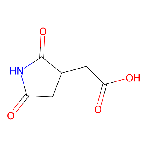 2-(2,5-Dioxopyrrolidin-3-yl)acetic acid structure