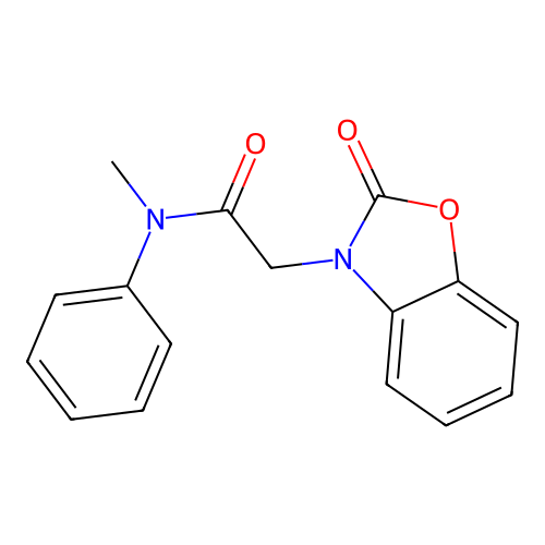 N-methyl-2-(2-oxo-2,3-dihydro-1,3-benzoxazol-3-yl)-N-phenylacetamide structure
