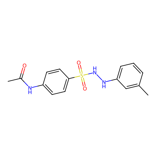 N-[4-[(3-methylanilino)sulfamoyl]phenyl]acetamide structure