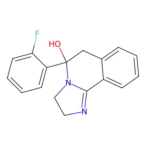 Imidazo(2,1-a)isoquinolin-5-ol, 2,3,5,6-tetrahydro-5-(o-fluorophenyl)- structure