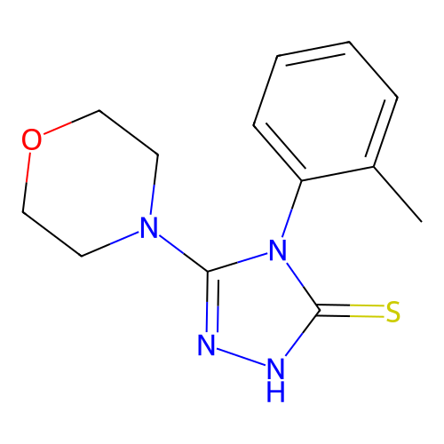 4-(2-methylphenyl)-5-(morpholin-4-yl)-4H-1,2,4-triazole-3-thiol structure