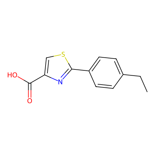 2-(4-ethylphenyl)-1,3-thiazole-4-carboxylic Acid structure