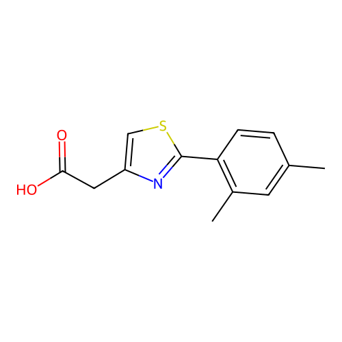 2-[2-(2,4-dimethylphenyl)-1,3-thiazol-4-yl]acetic Acid structure