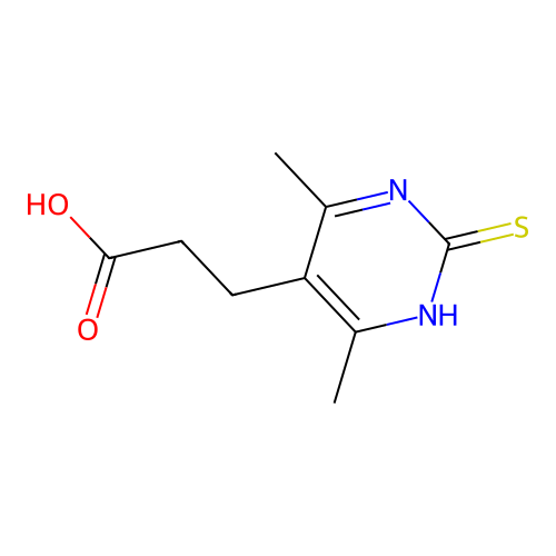 3-(2-Mercapto-4,6-dimethylpyrimidin-5-yl)propanoic acid structure
