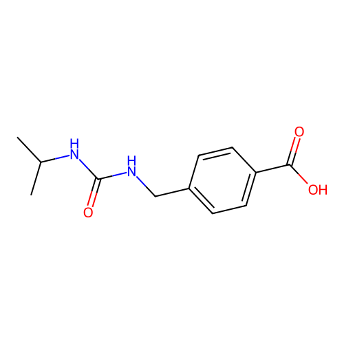 4-({[(Propan-2-yl)carbamoyl]amino}methyl)benzoic acid structure