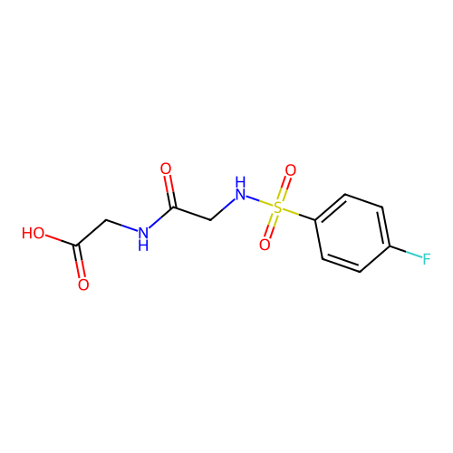 2-[2-(4-Fluorobenzenesulfonamido)acetamido]acetic acid structure