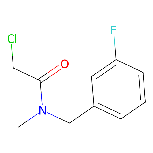 2-chloro-N-[(3-fluorophenyl)methyl]-N-methylacetamide structure