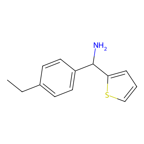 (4-Ethylphenyl)(thiophen-2-yl)methanamine structure