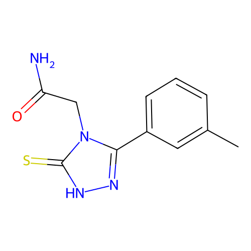 2-[3-(3-methylphenyl)-5-sulfanyl-4H-1,2,4-triazol-4-yl]acetamide structure