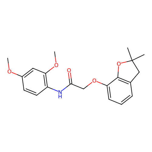 N-(2,4-dimethoxyphenyl)-2-[(2,2-dimethyl-3H-1-benzofuran-7-yl)oxy]acetamide structure