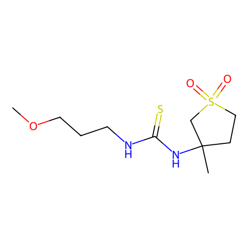 3-(3-Methoxypropyl)-1-(3-methyl-1,1-dioxo-1lambda6-thiolan-3-yl)thiourea structure