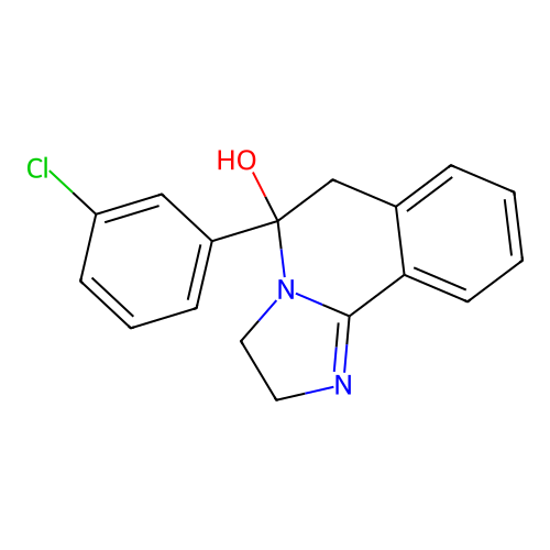 Imidazo(2,1-a)isoquinolin-5-ol, 2,3,5,6-tetrahydro-5-(m-chlorophenyl)- structure
