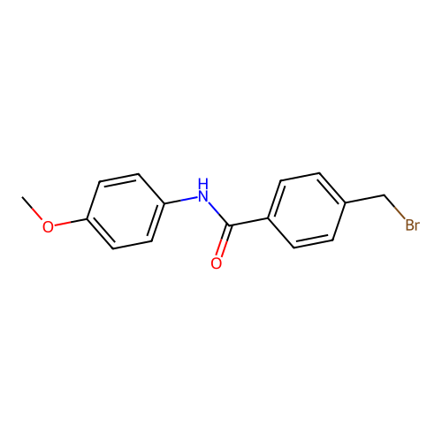 4-(bromomethyl)-N-(4-methoxyphenyl)benzamide structure