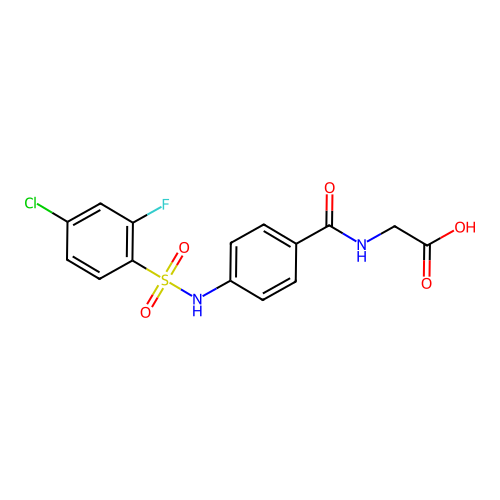 2-{[4-(4-Chloro-2-fluorobenzenesulfonamido)phenyl]formamido}acetic acid structure