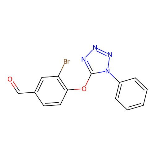 3-Bromo-4-(1-phenyltetrazol-5-yl)oxybenzaldehyde structure