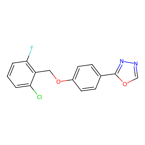 2-[4-[(2-Chloro-6-fluorophenyl)methoxy]phenyl]-1,3,4-oxadiazole structure