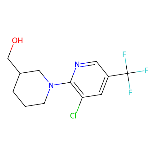 (1-(3-Chloro-5-(trifluoromethyl)pyridin-2-yl)piperidin-3-yl)methanol structure