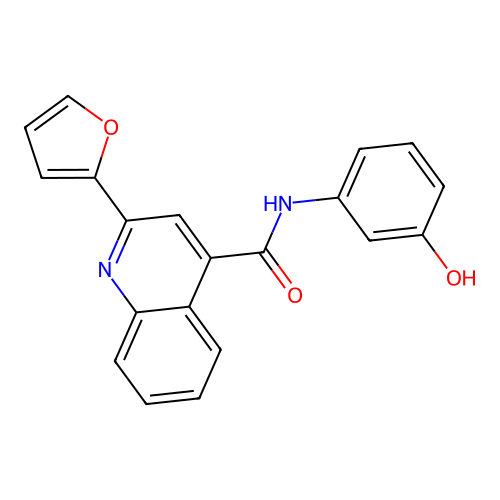 2-(furan-2-yl)-N-(3-hydroxyphenyl)quinoline-4-carboxamide structure