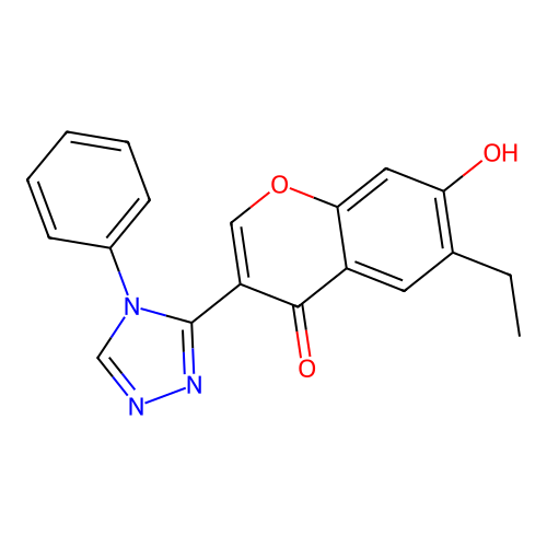 6-ethyl-7-hydroxy-3-(4-phenyl-4H-1,2,4-triazol-3-yl)-4H-chromen-4-one structure