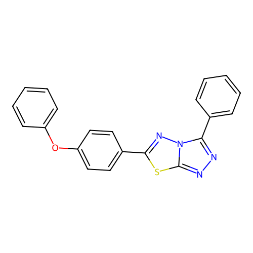 6-(4-Phenoxyphenyl)-3-phenyl-[1,2,4]triazolo[3,4-b][1,3,4]thiadiazole structure