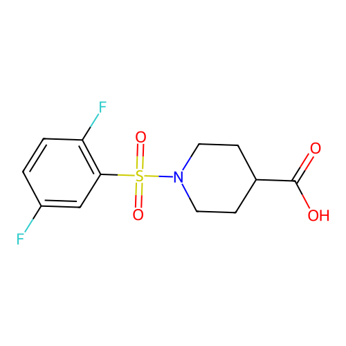 1-[(2,5-Difluorophenyl)sulfonyl]piperidine-4-carboxylic acid structure