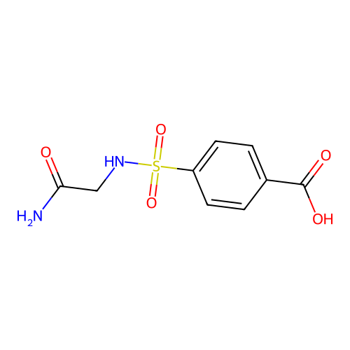 4-[(Carbamoylmethyl)sulfamoyl]benzoic acid structure