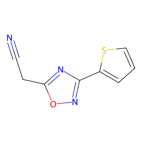 (3-Thien-2-yl-1,2,4-oxadiazol-5-yl)acetonitrile structure