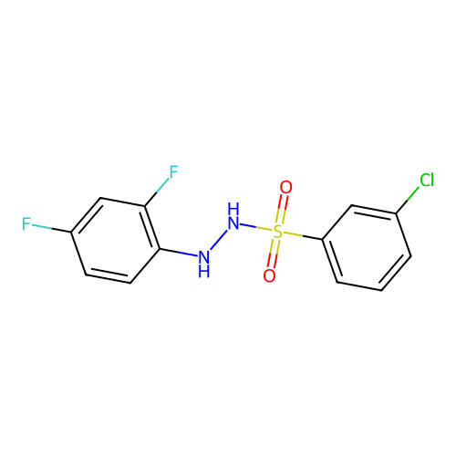 3-chloro-N'-(2,4-difluorophenyl)benzenesulfonohydrazide structure