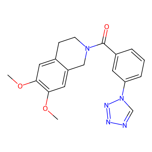 (6,7-dimethoxy-3,4-dihydroisoquinolin-2(1H)-yl)[3-(1H-tetrazol-1-yl)phenyl]methanone structure