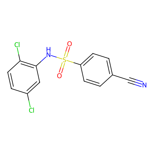 4-cyano-N-(2,5-dichlorophenyl)benzenesulfonamide structure