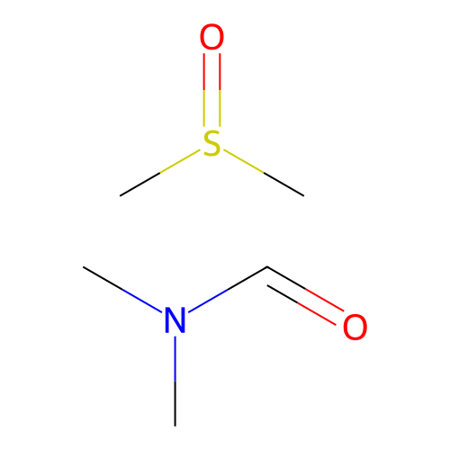 N,N-dimethylformamide; methylsulfinylmethane structure