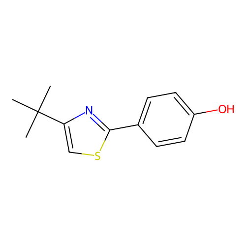 4-(4-Tert-butyl-1,3-thiazol-2-yl)phenol structure