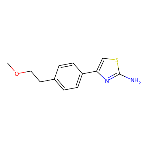 4-[4-(2-Methoxyethyl)phenyl]-1,3-thiazol-2-amine structure