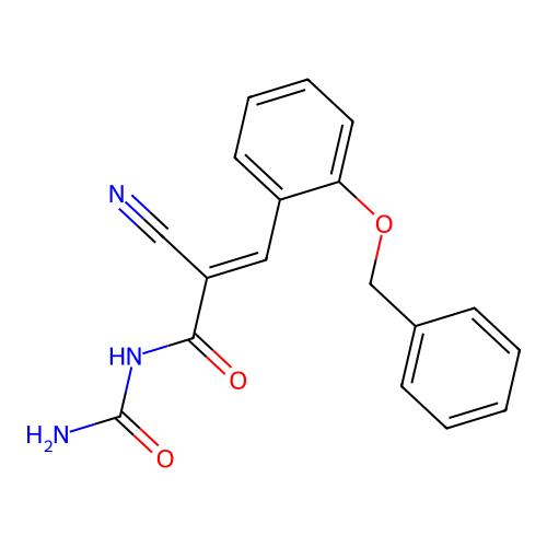 (2-{[2-(Benzyloxy)phenyl]methylidene}-2-cyanoacetyl)urea structure