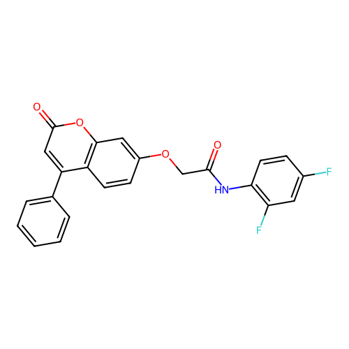 N-(2,4-difluorophenyl)-2-((2-oxo-4-phenyl-2H-chromen-7-yl)oxy)acetamide structure