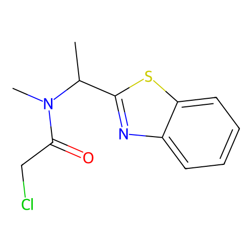 N-[1-(1,3-benzothiazol-2-yl)ethyl]-2-chloro-N-methylacetamide structure
