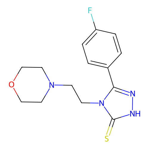 5-(4-fluorophenyl)-4-[2-(morpholin-4-yl)ethyl]-4H-1,2,4-triazole-3-thiol structure