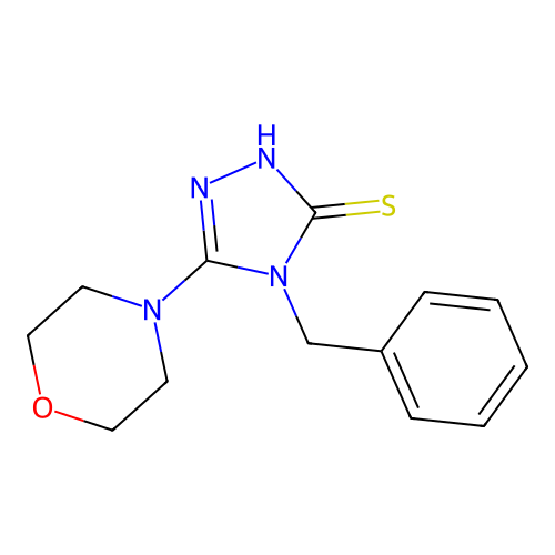 4-benzyl-5-(morpholin-4-yl)-4H-1,2,4-triazole-3-thiol structure